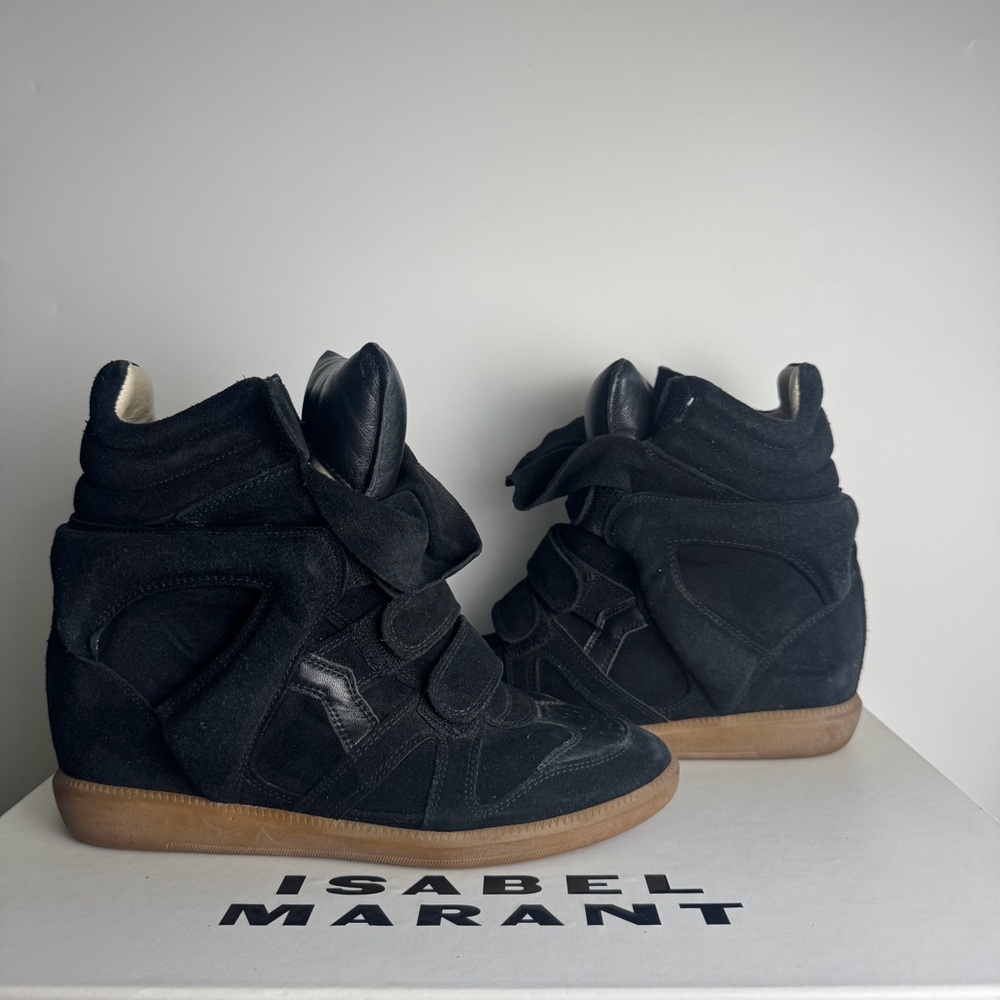 Black Isabel Marant wedge Beckett sneakers